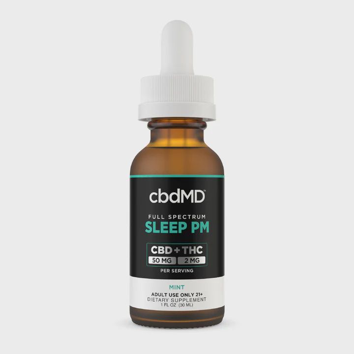 cbdMD | Sleep PM Full Spectrum Tincture | 50mg CBD+2mg THC
