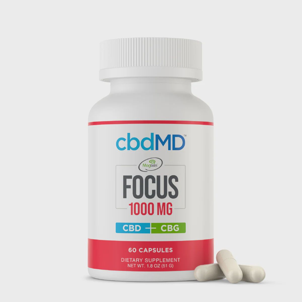 cbdMD | Focus Capsules | 500mg CBD+CBG Focus Supplement