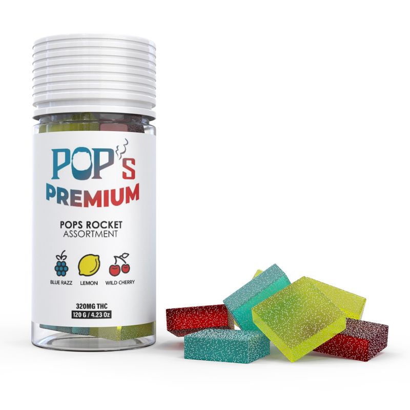 Pop&#39;s Premium Delta 9 Pop&#39;s Rocket Assortment Gummies 16ct - 320mg