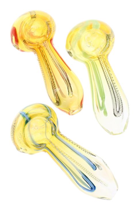 3&quot; Colorful Color Changing Striped Glass Pipe