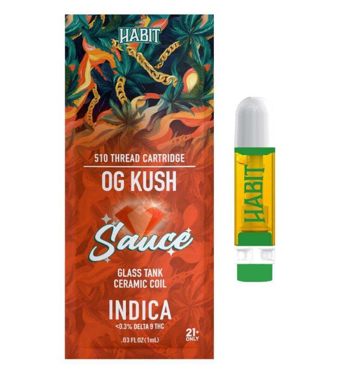 Habit Sauce Cartridge - 1g, Strain: Og Kush-Indica