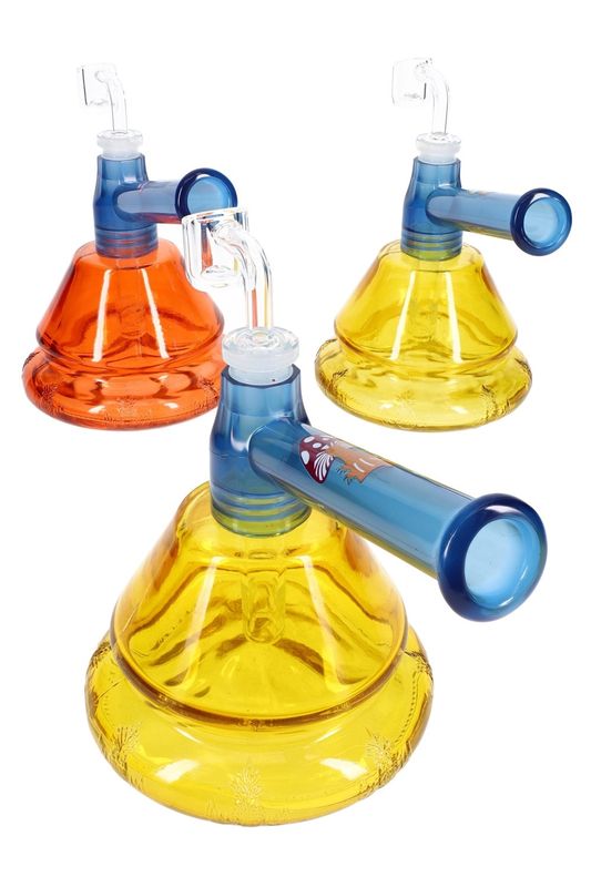 5.5&quot; Colored GoG Dab Rig with Plastic Decal Mouthpiece