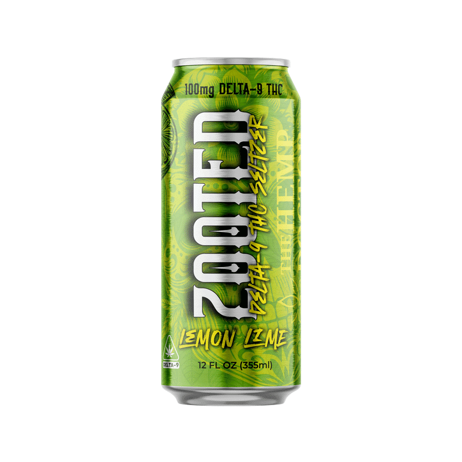 ZOOTED | 100MG DELTA 9 THC SELTZER, Flavor: Lemon Lime