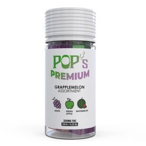 Pop&#39;s Premium Delta 9 Grapplemelon Assorted Gummies 16 Ct - 320mg