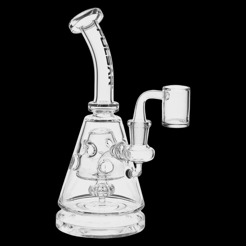 Pulsar Bent Neck Pyramid Glass Dab Rig - 8&quot; | 14mm