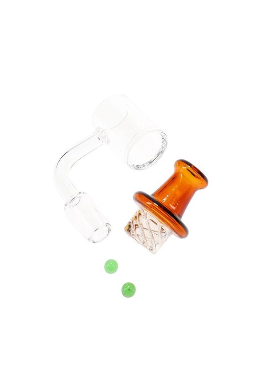 14.5mm Male Domeless Spinner Quartz Banger Nail with Banger Beads