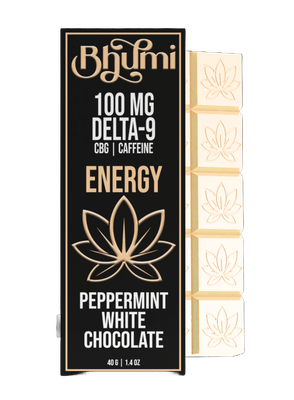 Bhumi Peppermint White Chocolate Bar (100mg D9 + 200mg CBG + 350mg Caffeine)