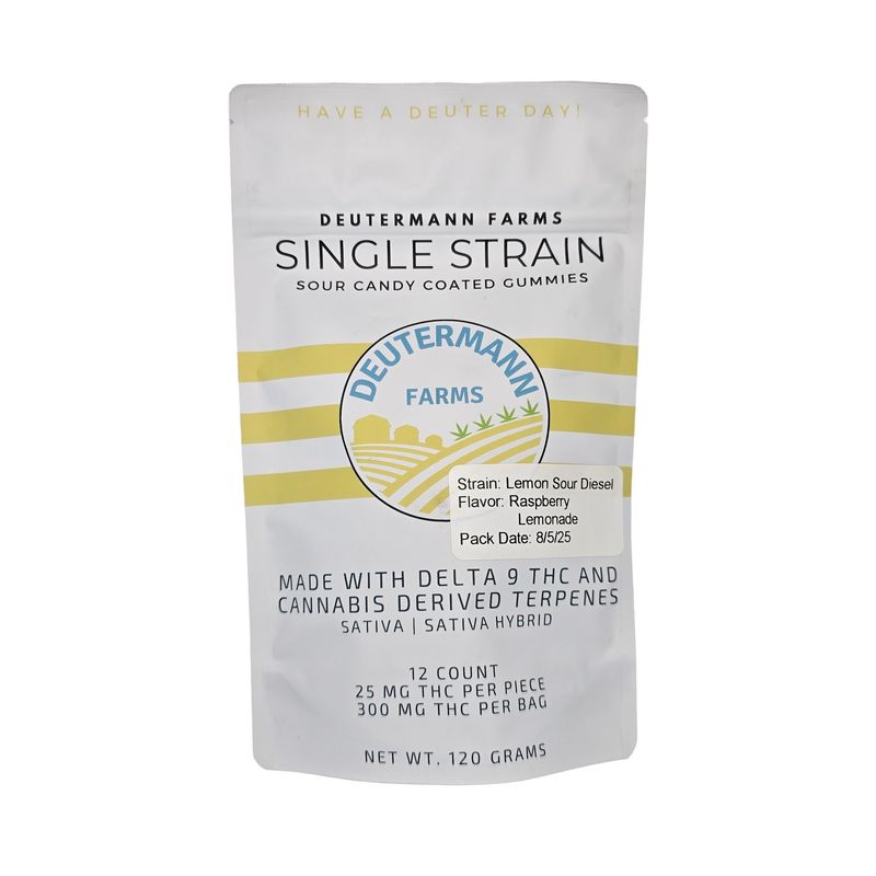 Deutermann Farms - Single Strain Sour Candy Coated Gummies