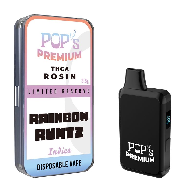 Pop&#39;s Premium Rainbow Runtz (Indica) THCa Rosin | 2.5g Disposable Vape
