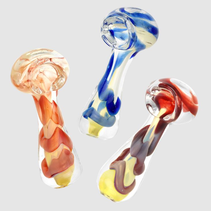 Jumbo Swirl Fumed Glass Spoon Pipe | 3&quot;