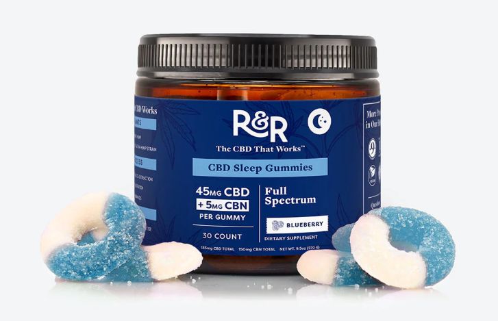 R&amp;R Medicinals | Full Spectrum Sleep Gummies [45mg CBD+5mg CBN]