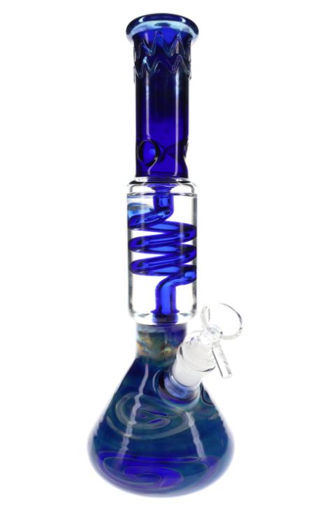 12&quot; Silver Fumed GoG Beaker Water Pipe with Coil Perc