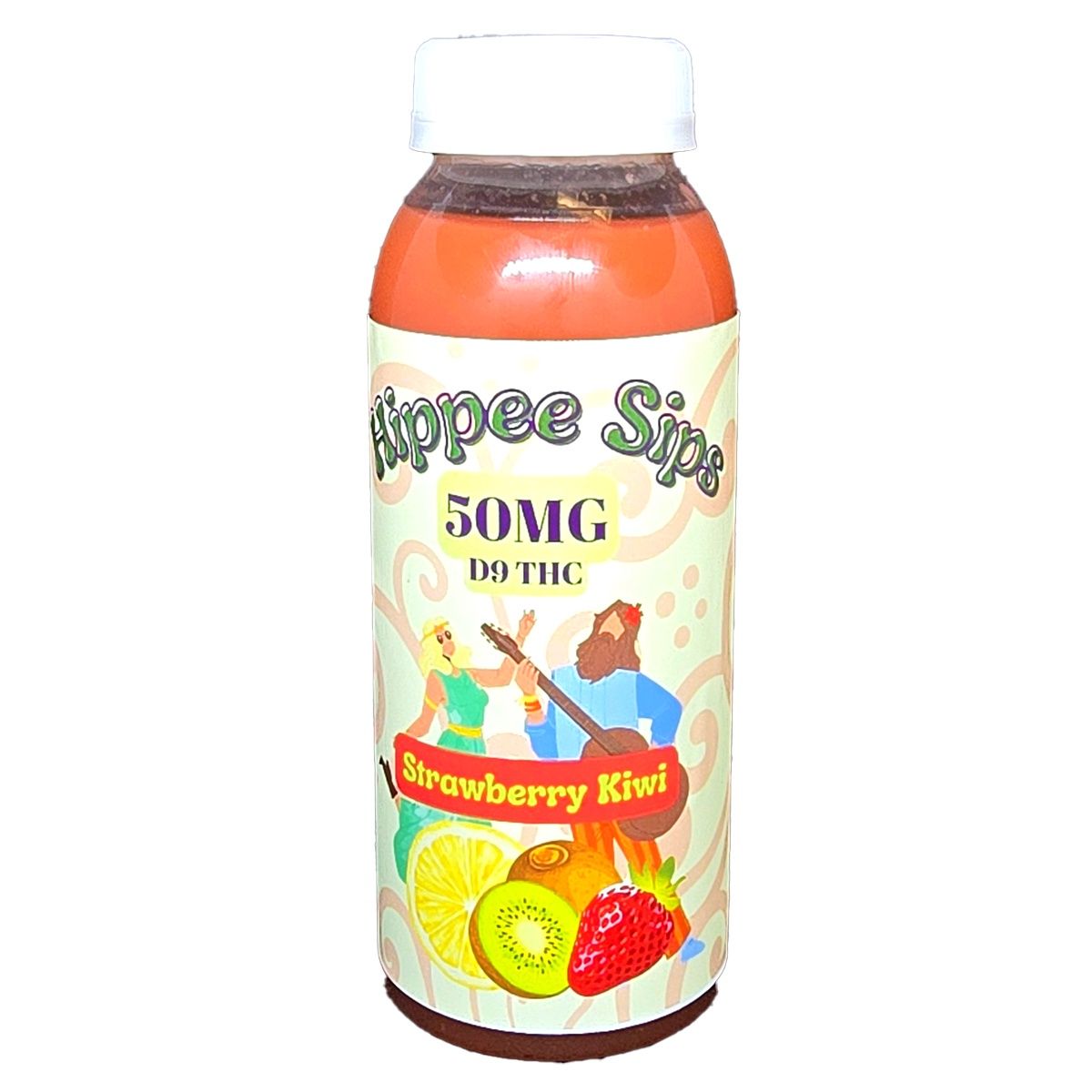 Two Beaches | Fresh Cold Pressed Juice | 50mg THC [Formerly Hippee Sips], Flavor: Strawberry Kiwi