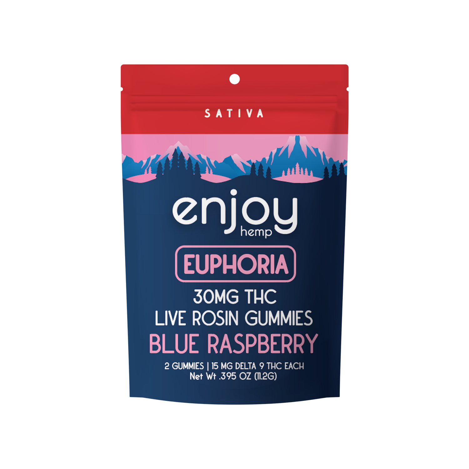 Enjoy Hemp | Live Rosin Gummies | 15mg D9 [2 ct.], Flavor: Blue Raspberry | Euphoria
