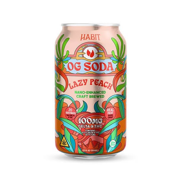 Habit | OG Soda | 100mg Delta 9 THC, Flavor: Lazy Peach