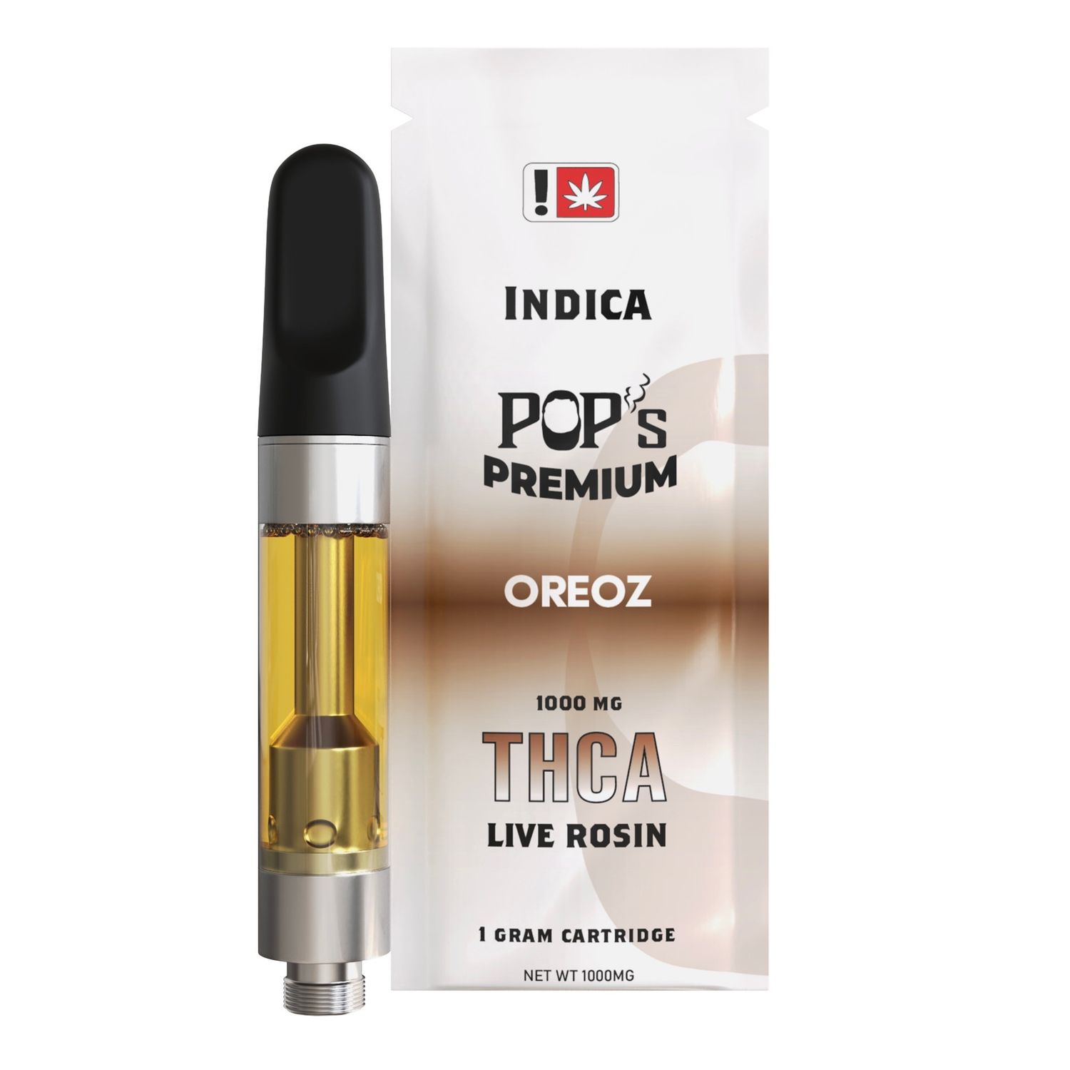 Pop's Premium Oreoz (Indica) Live Rosin THCa | 1g Cartridge