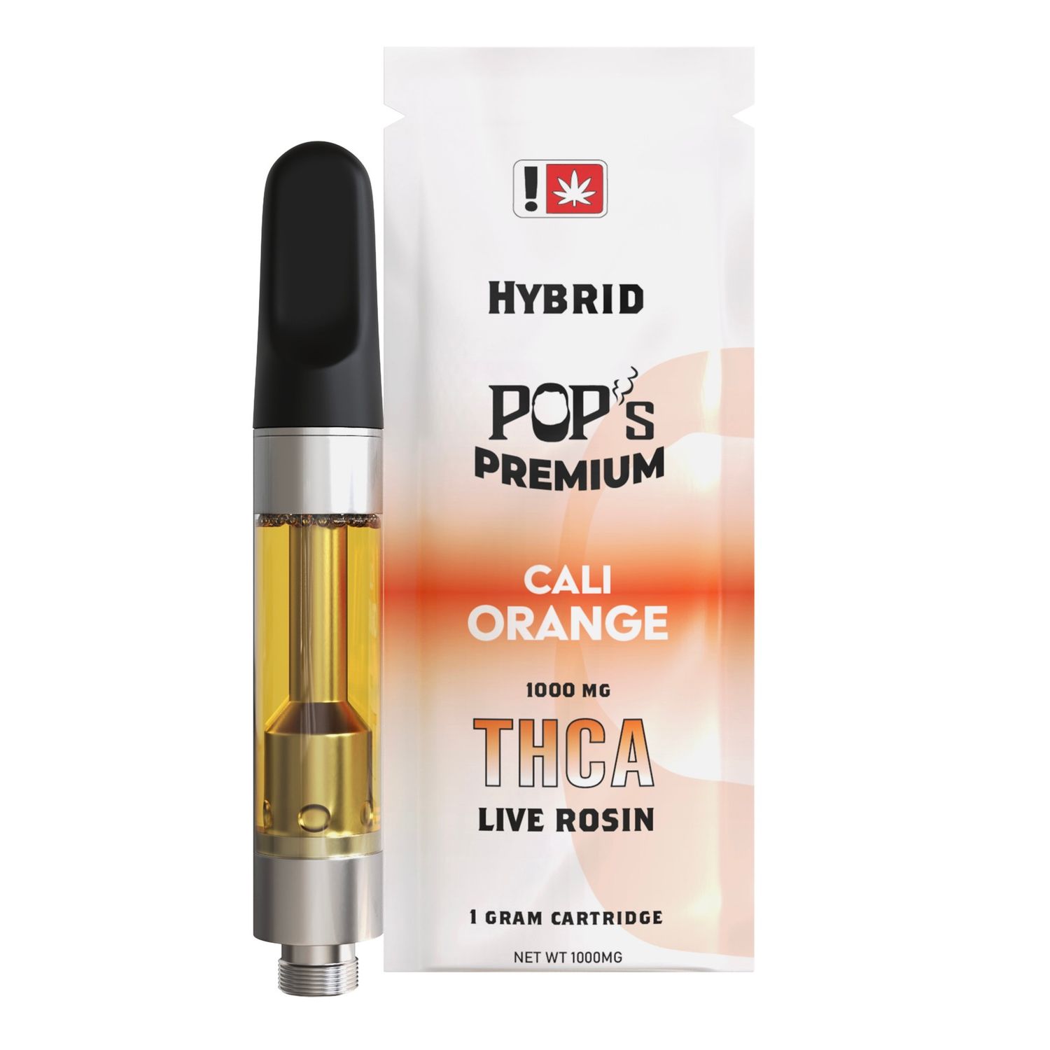 Pop's Premium Cali Orange (Hybrid) Live Rosin THCa | 1g Cartridge