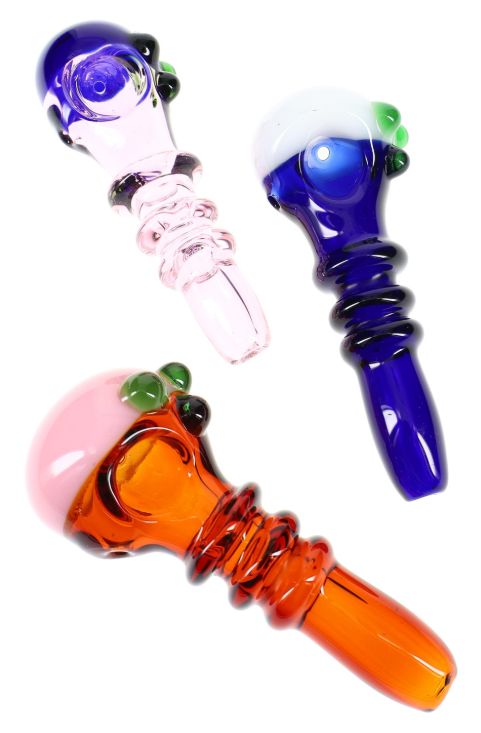 5" Colored Glass Rings Hand Pipe