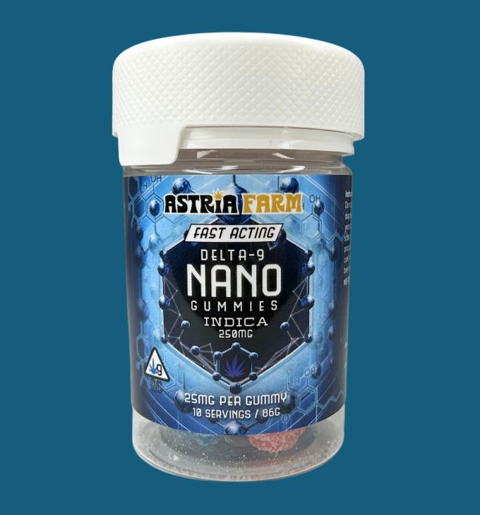 Astria Farm | Fast Acting Delta 9 Nano Gummies | Indica 25mg