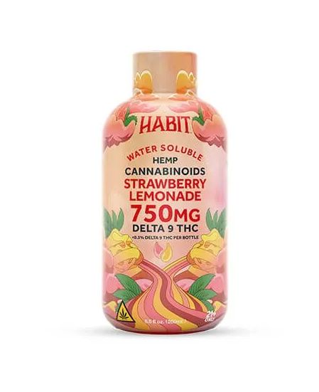 Habit| Delta 9 Water Soluble Syrup | 750mg THC, Flavor: Strawberry Lemonade