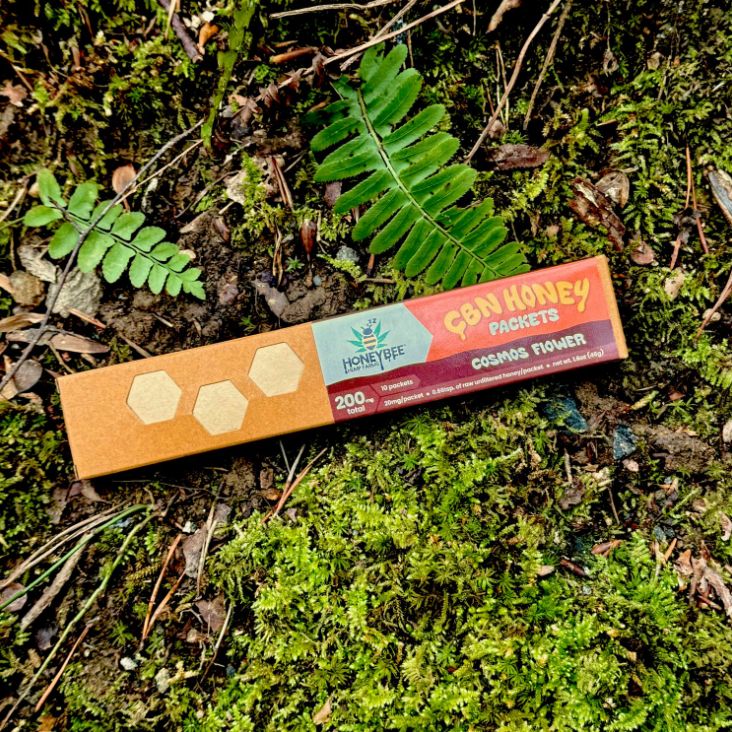 HoneyBee Hemp Farms | Cosmos Flower CBN 10ct. Honey Packet | 20mg packets