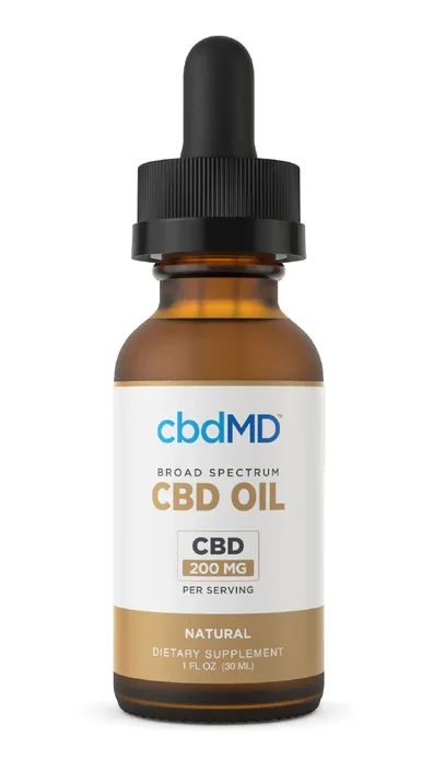 cbdMD | Broad Spectrum CBD Oil Tincture | 200mg Per Serving| 6000mg Bottle