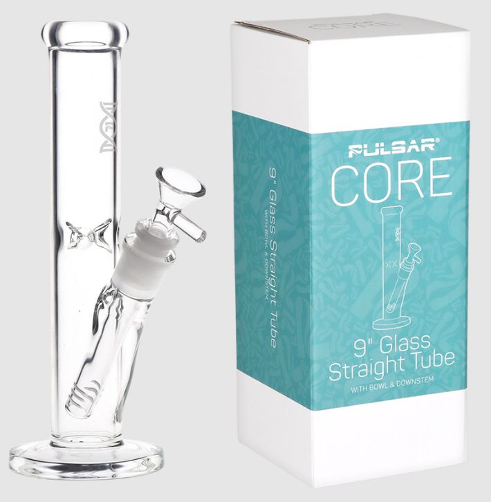 Pulsar CORE Straight Tube Glass Water Pipe | 9"