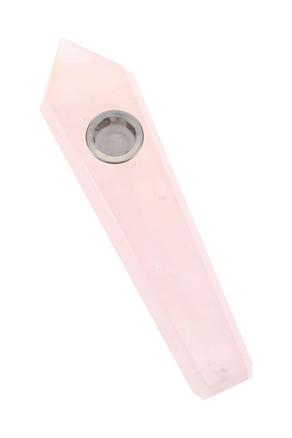 Gemstone Jewel Pipe, Material: Rose Quartz