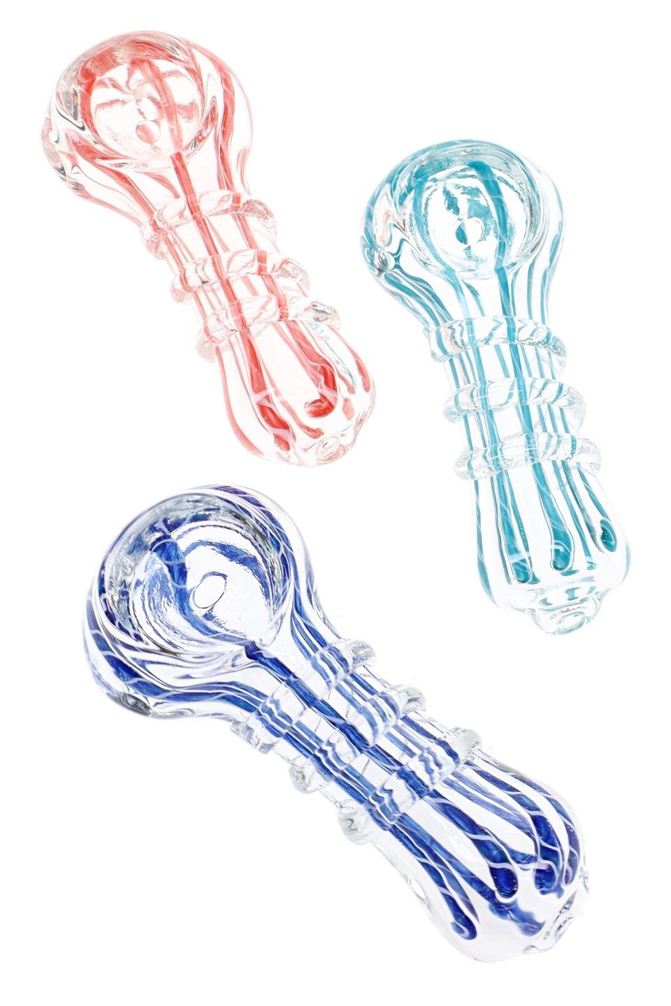 2.5 " Colorful Striped Glass Pipe