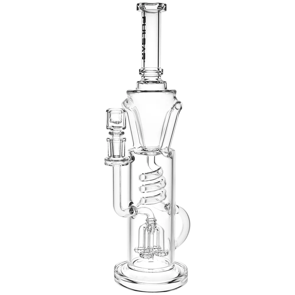 Pulsar Twister Glass Recycler Water Pipe | 14.5" | 14mm F