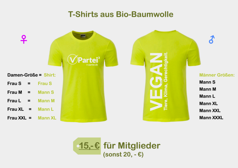 V-Partei³ T-Shirt hellgrün aus Bio-Baumwolle
