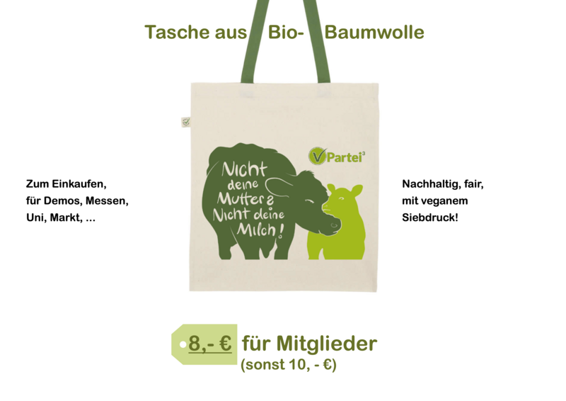 V-Partei³ Tasche aus Bio-Baumwolle