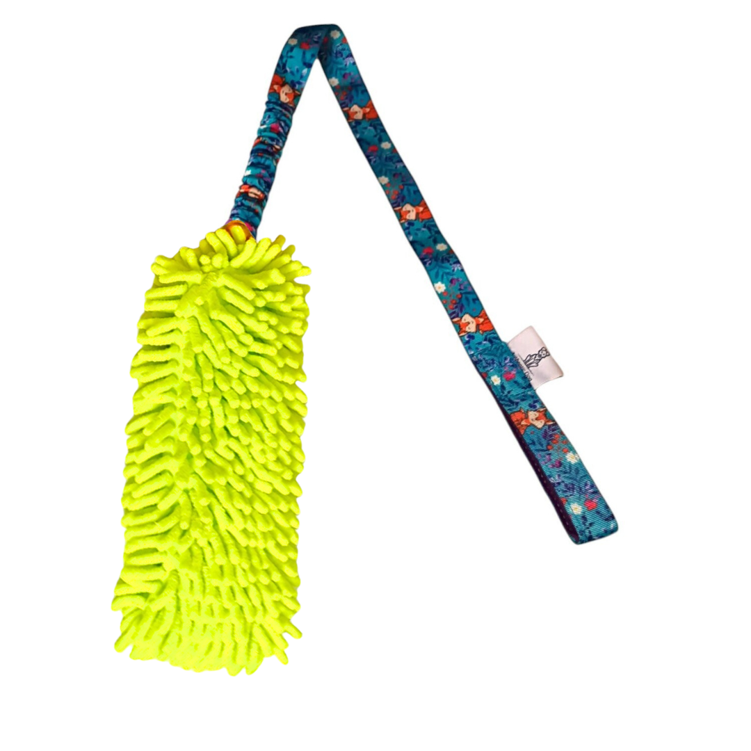 Zergel mit Mopp und extra starkes Fuchs-Bungee 98 cm lang - robustes interaktives Hundespielzeug - Agility Spielzeug