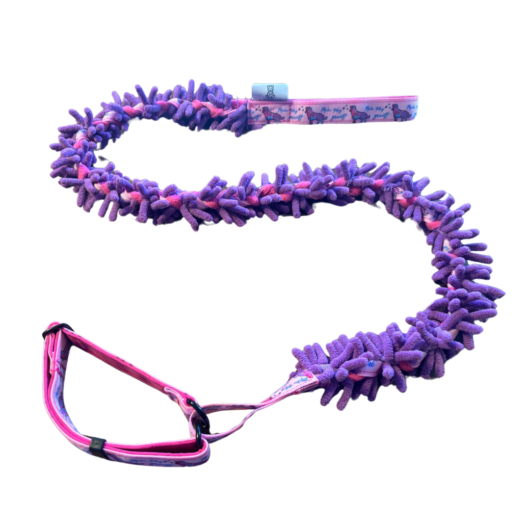 Agilityleine mit Fleece, Mopp und Bungee | robustes Hundespielzeug | Hundesport Zergelleine