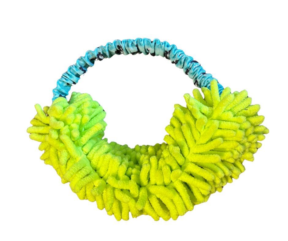 Ring-Zergel mit Bungee und Mopp - robustes interaktives Hundespielzeug für kleine und große Hunde - Agility Spielzeug