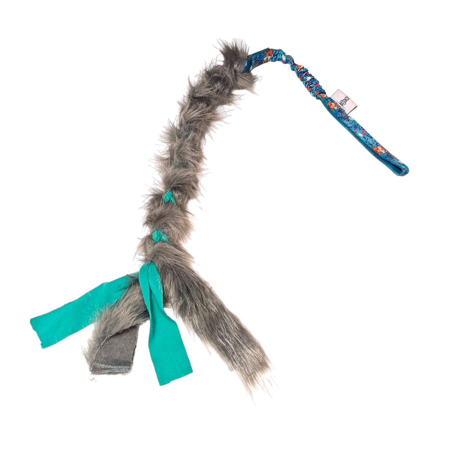 Fell und Fleece Zergel mit Fuchsmotiv mit extra festen Bungee| Agility Hundesport Zergel, 85 cm Schlepper