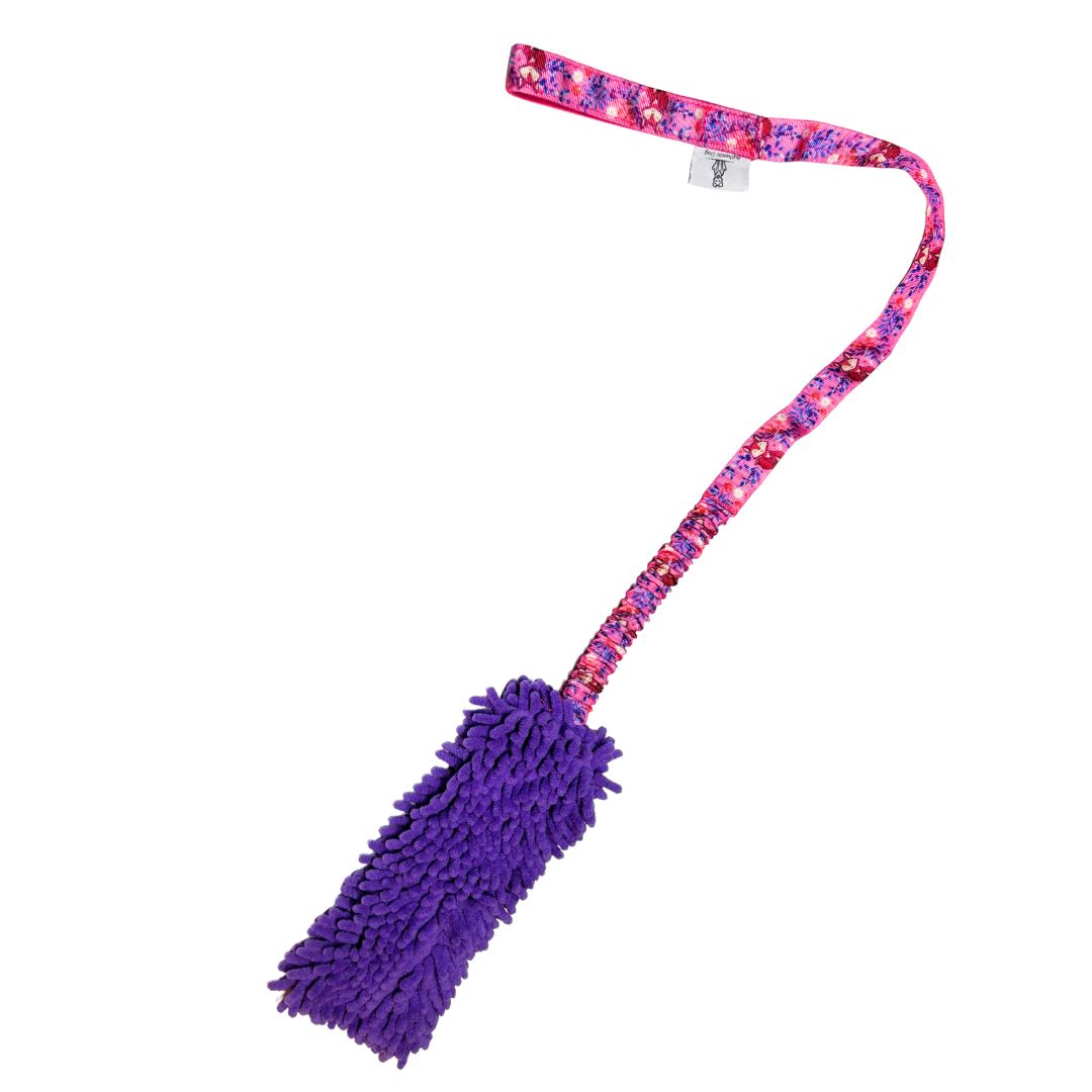 Zergel mit Mopp und Fuchsgurtband-Bungee 98 cm lang - robustes interaktives Hundespielzeug - Agility Spielzeug
