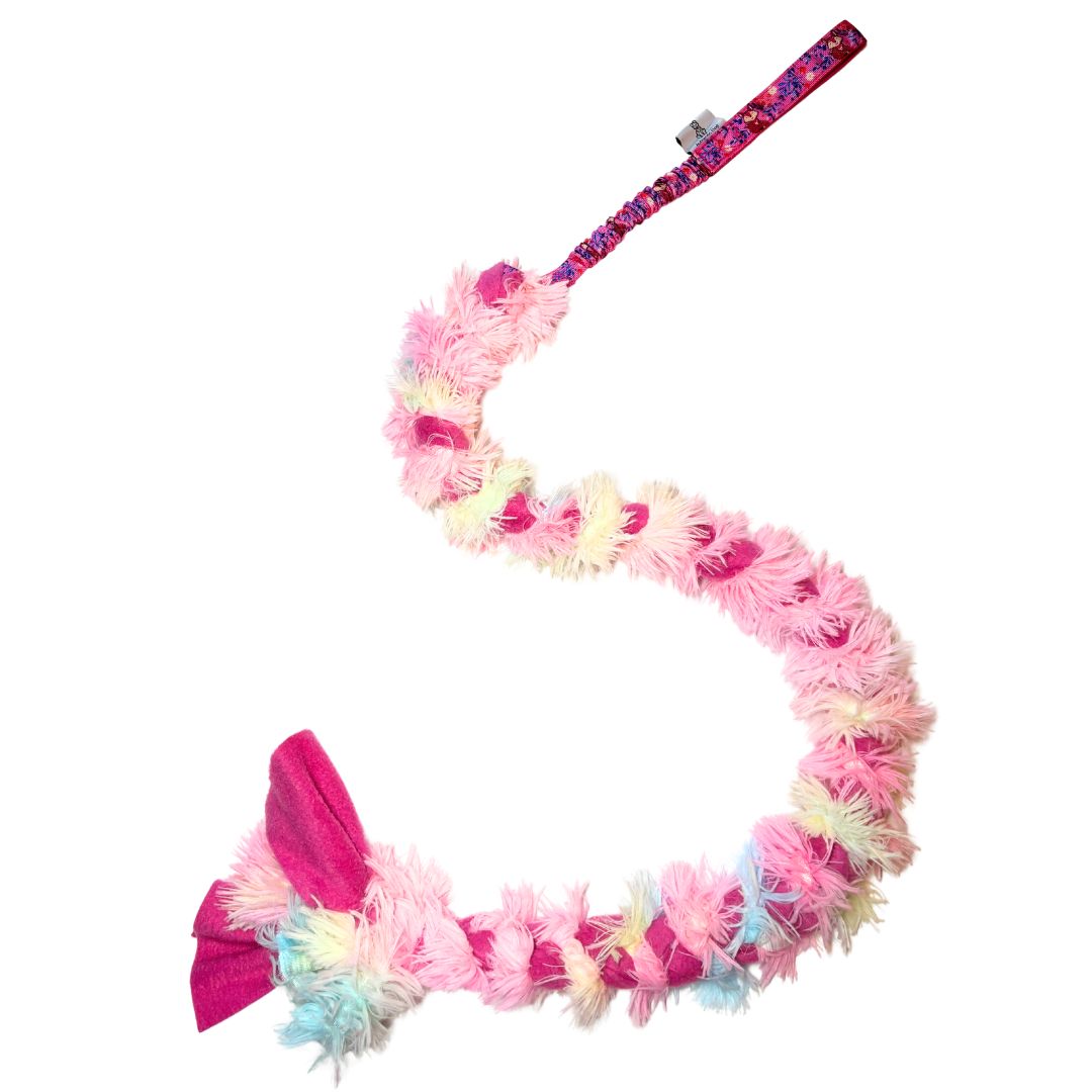 Fell und Fleece Zergel mit extra starken Bungee, 135 cm Schlepper