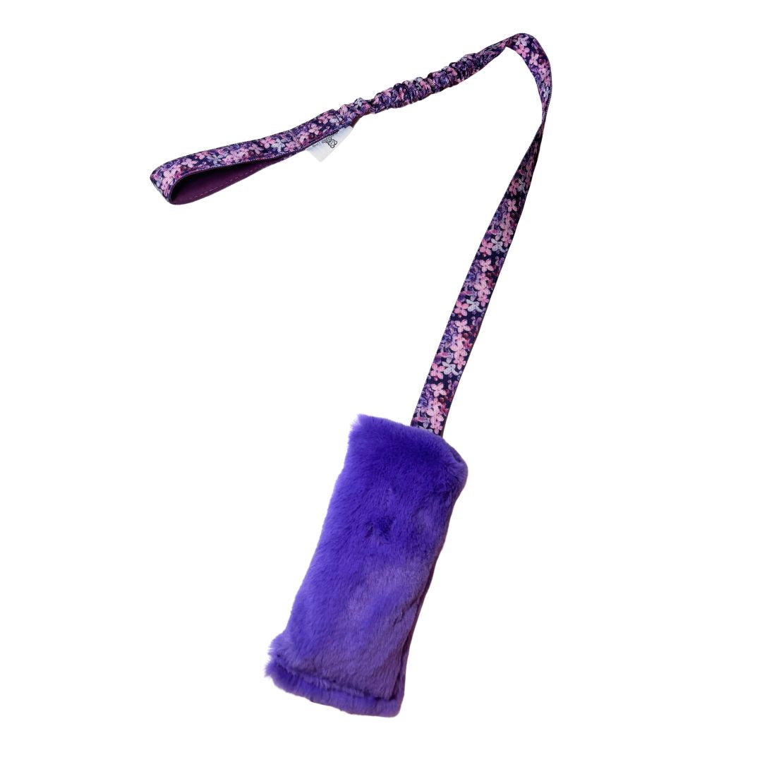 Kunstfell-Zergel lang mit extra festen Ruckdämpfer, innen mit Schaffell gepolstert, 95 cm