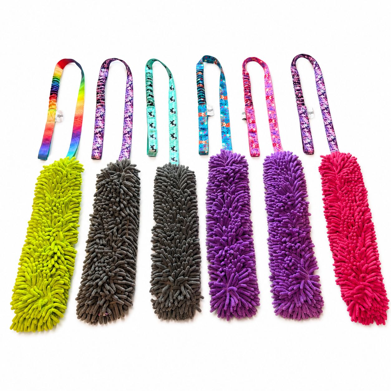 XL Zergel mit pinken Mopp und Bungee 120 cm lang - robustes interaktives Hundespielzeug - Agility Spielzeug