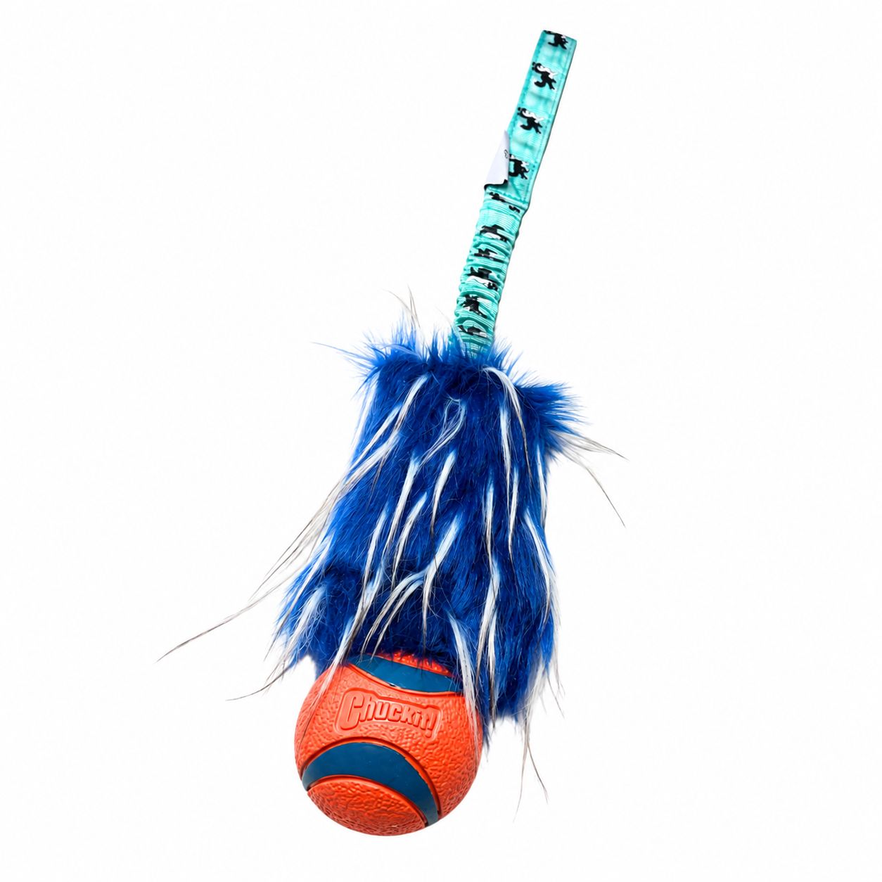 Chuckit Ultra Zergel für Hunde mit Kunstfell und Bungee | robustes Hundespielzeug | Hundesport