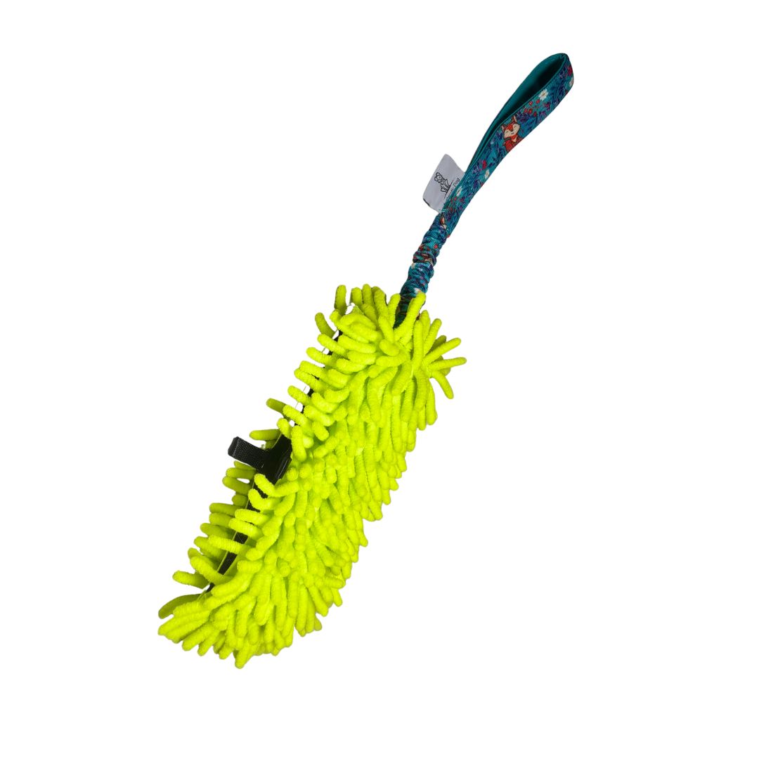 Futterbeutel Zergel mit Mopp in gelb und extra starken Bungee