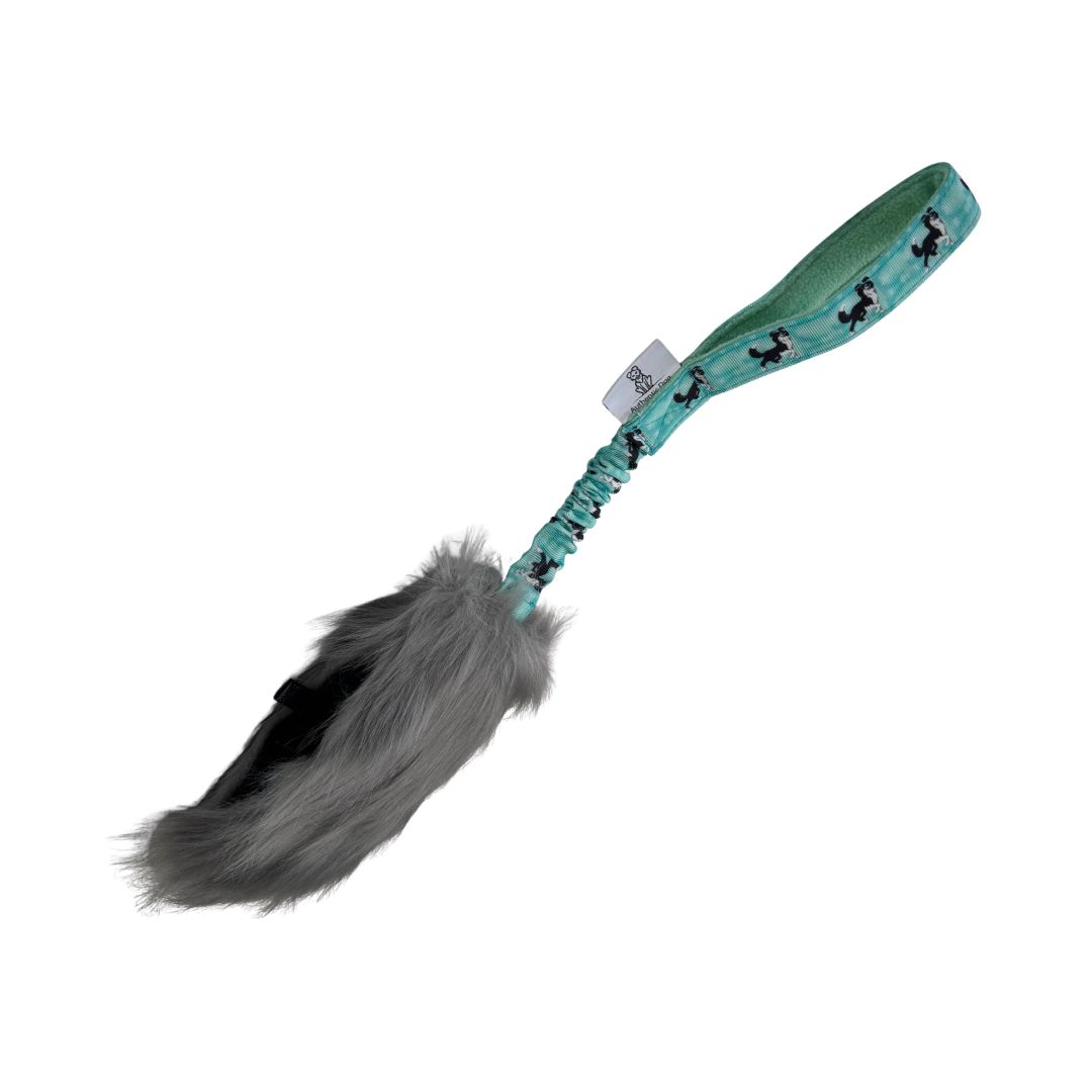 Futterbeutel Zergel mit Kunstfell und extra starkem Bungee mit Gurtband mit BC-Motiv