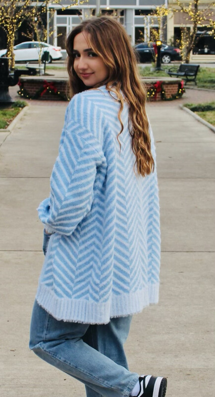 Blue &amp; White Cardigan