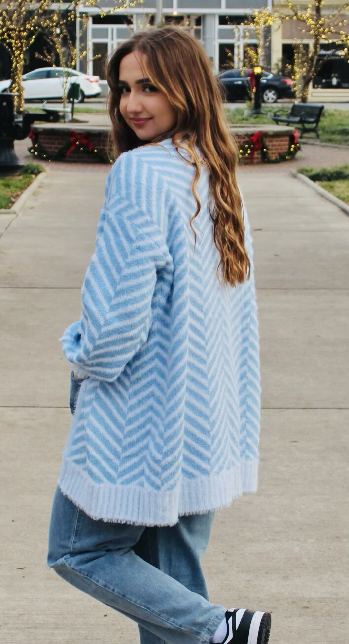 Blue &amp; White Cardigan