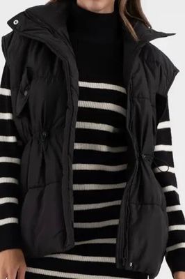 Oversized Drawstring Puffer Vest