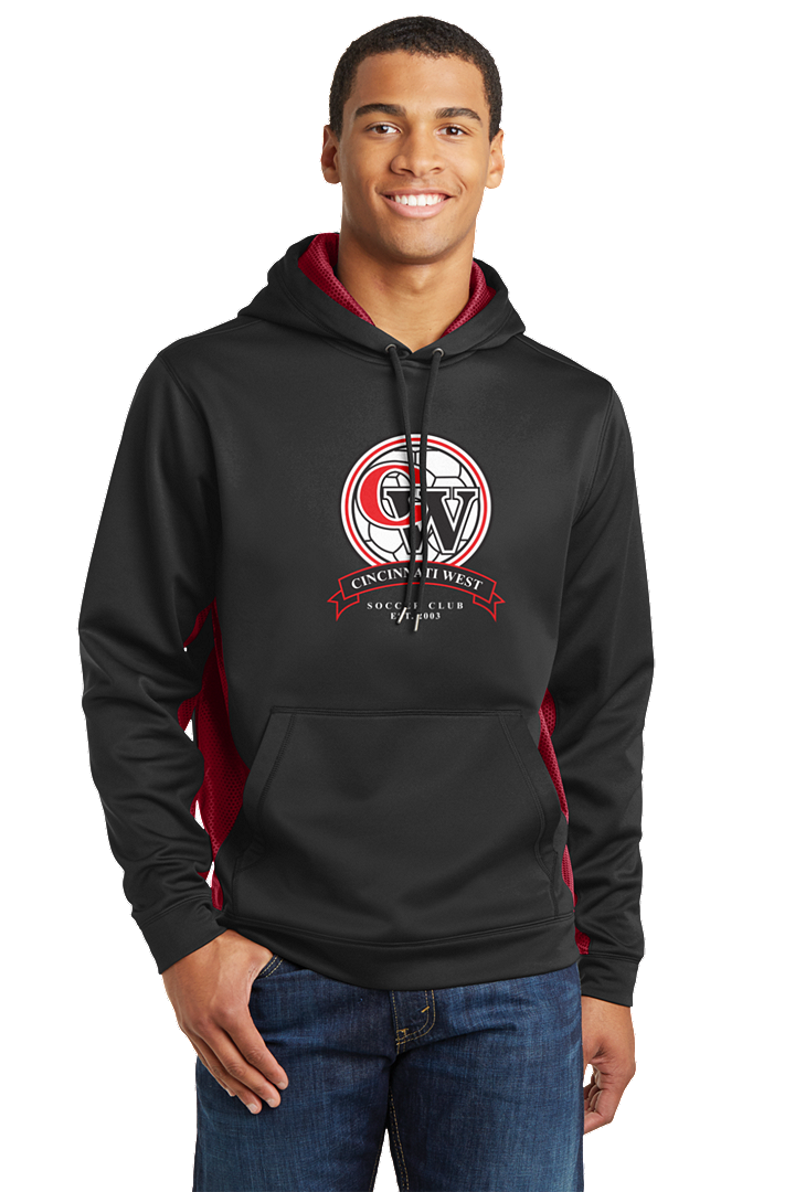 Sport-Tek® Sport-Wick® CamoHex Fleece Colorblock Hooded Pullover