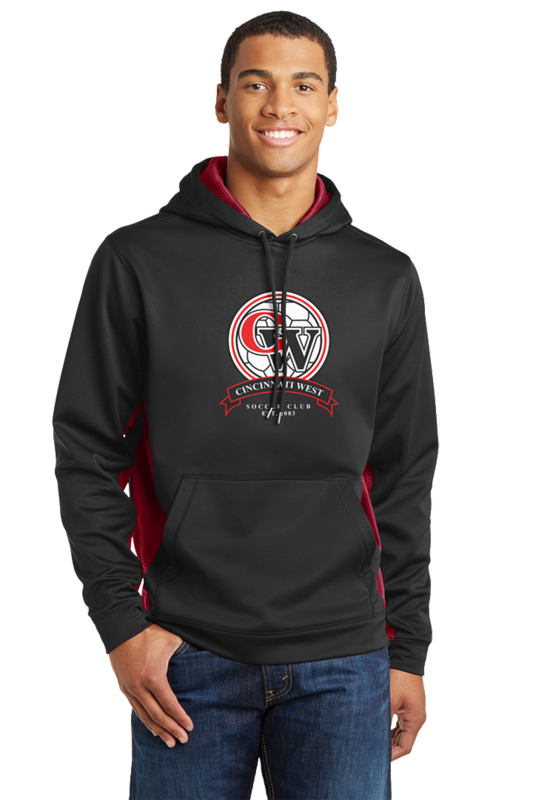 Sport-Tek® Sport-Wick® CamoHex Fleece Colorblock Hooded Pullover