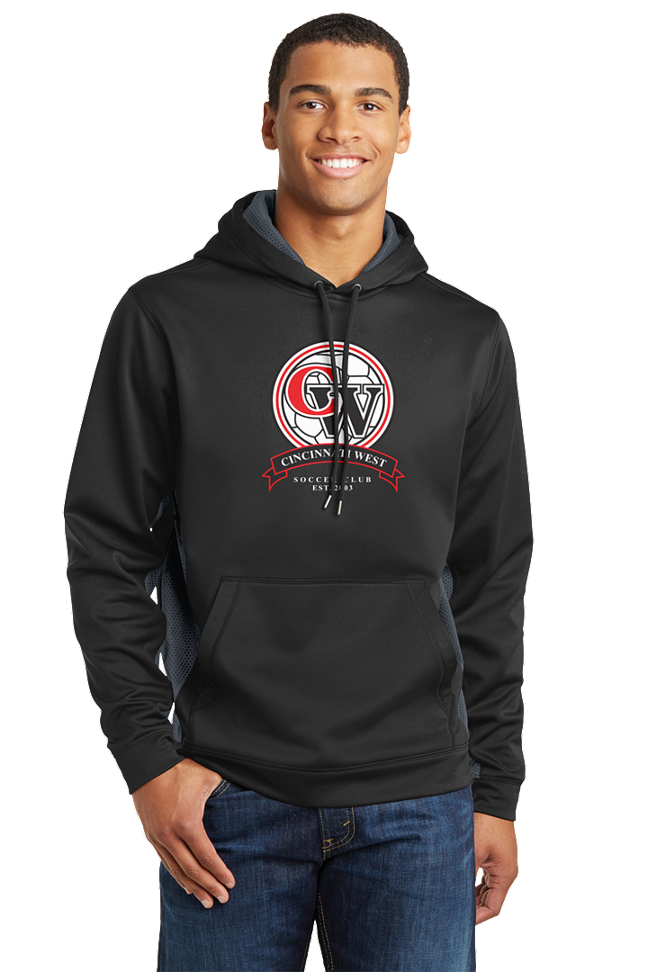 Sport-Tek® Sport-Wick® CamoHex Fleece Colorblock Hooded Pullover