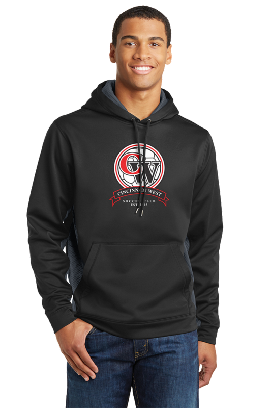 Sport-Tek® Sport-Wick® CamoHex Fleece Colorblock Hooded Pullover